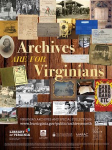 virginia archives month poster for 2014