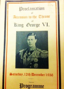 Accession proclamation King George VI